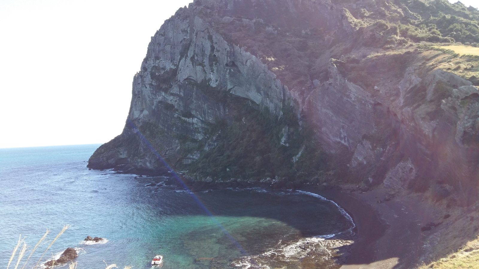 일출봉 절벽